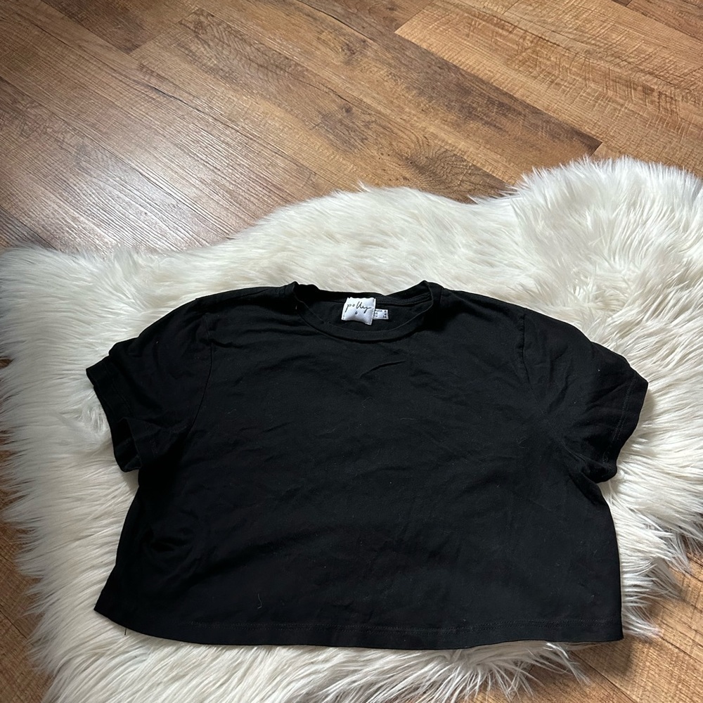 Princess Polly Black Basic Crop Top - image 3